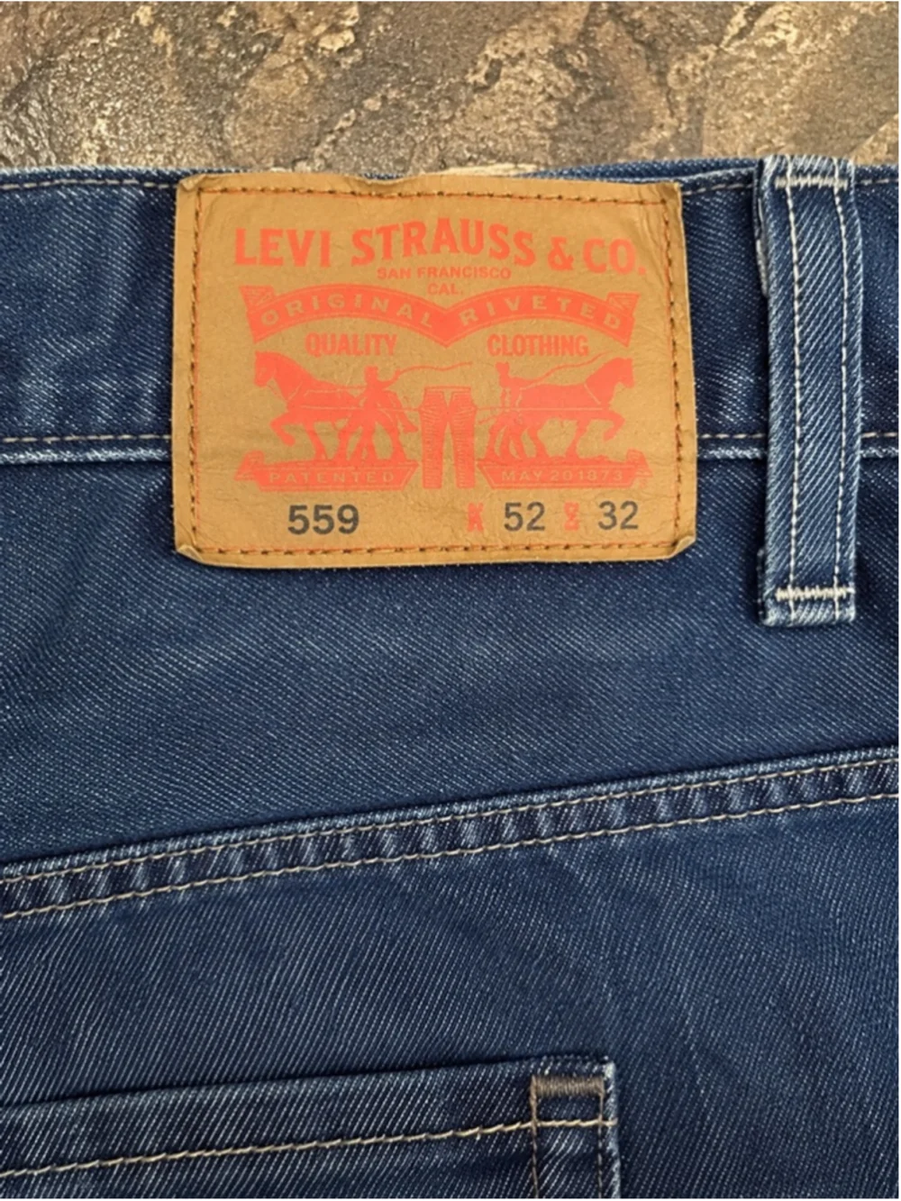 Levi’s 559 Relaxed Straight Jeans Men’s 52x32 Dark Wash Big & Tall